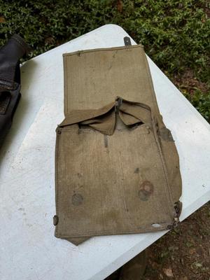 Leather Rifle Sheath Holster and Army Backpack Style Bag #227