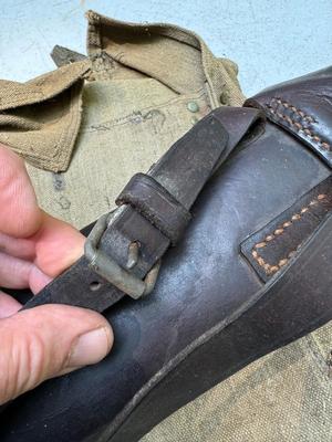 Leather Rifle Sheath Holster and Army Backpack Style Bag #227