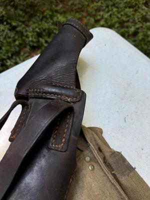 Leather Rifle Sheath Holster and Army Backpack Style Bag #227