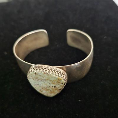 Wilson Padilla White Buffalo Mine Turquoise Cuff