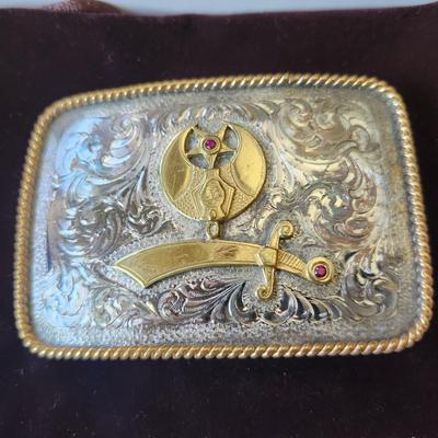 Montana Silversmiths Masonic Belt Buckle