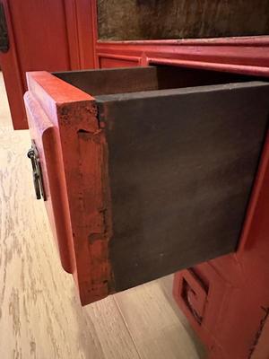 Chinese Display Shelf with Cabinet and Two Drawers