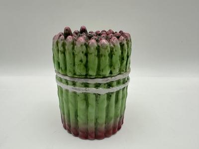 Vintage MIKASA Ceramic Covered Asparagus Jar Box