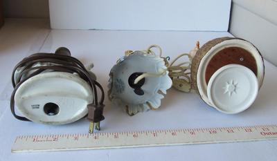 Old Japan Figural Lamp, Vintage Little Girl Night Light and Music Box