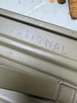 Ammo Box with Parachute Flare Canisters. #137B