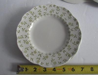 Lot of Vintage Plates: Iriquois China Grill Plate, Syracuse China Small Plates, Meakin Forget Me Not Plates