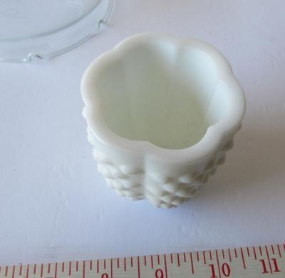 Lot of Various Glass Shades, Fenton Fairy Lamp Top (no base), Etched Globe Shade