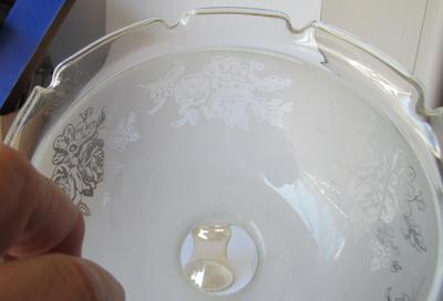 Lot of Various Glass Shades, Fenton Fairy Lamp Top (no base), Etched Globe Shade