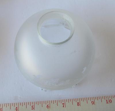 Lot of Various Glass Shades, Fenton Fairy Lamp Top (no base), Etched Globe Shade