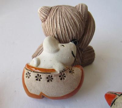 Small Animal Shaped Magnets and Bear Figurine