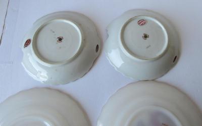 Cute Vintage Anchor Hocking Maw & Paw Ozarks Plates, Canada Lusterware Candy Dishes