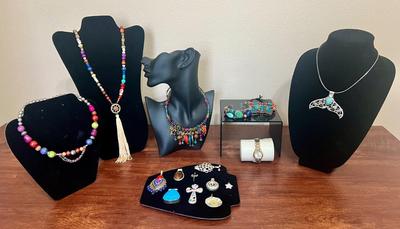 Jewelry Lot 17 Pieces- Some Sterling