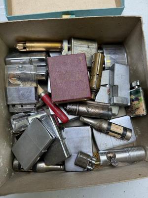 Box of Vintage Cigarette Lighters #129