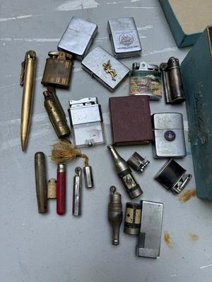 Box of Vintage Cigarette Lighters #129