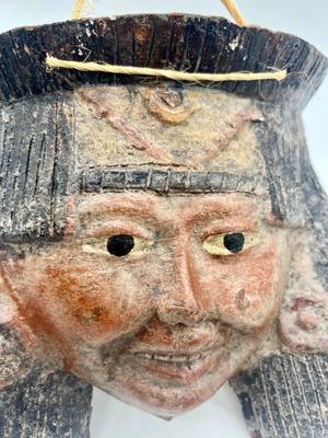 Aztec Influence Decorative Clay Mask Wall
