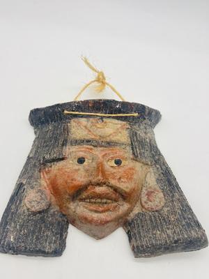 Aztec Influence Decorative Clay Mask Wall