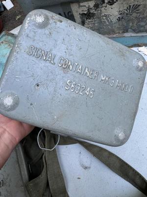 Vintage Militaria Lot of Bags, Binoculars and Boxes #126A