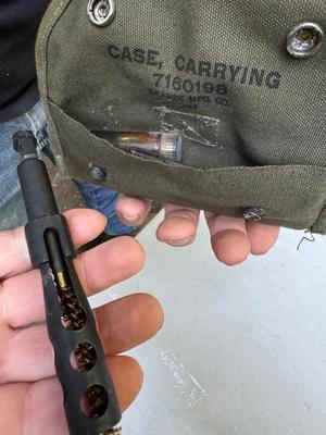 Ammo Boxes with Belts, Bags, Gun Cleaning Kits #123