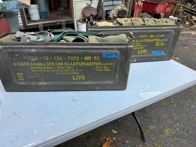 Ammo Boxes with Belts, Bags, Gun Cleaning Kits #123