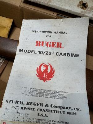 Ruger Rifle Stock and Manual New #104