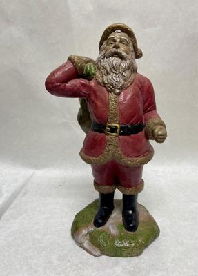 Chalkware Santa Statue Figurine