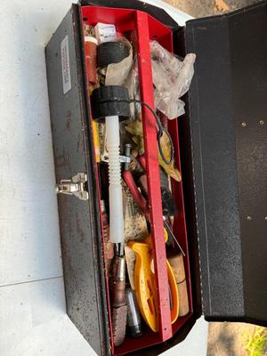 Vintage Metal. Tool Box and Tools #93