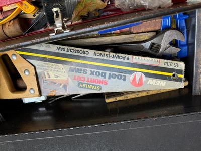 Vintage Metal. Tool Box and Tools #93