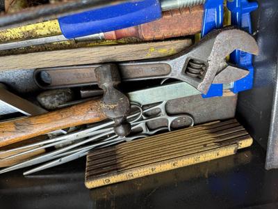 Vintage Metal. Tool Box and Tools #93