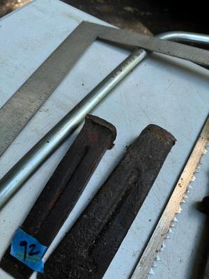 Vintage Tools, Saw, Pipe Wrench, Square #92A