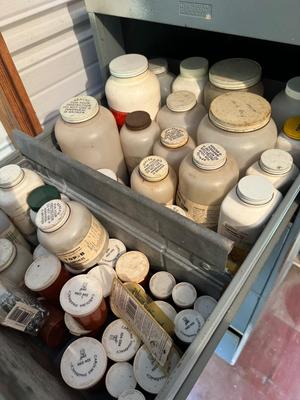 File Cabinet with Motherload of Tack, Nuts, Bolts, Etc #87