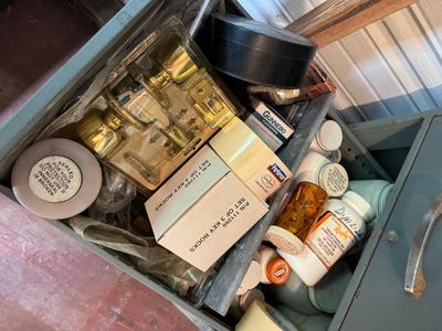 File Cabinet with Motherload of Tack, Nuts, Bolts, Etc #87