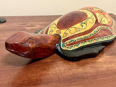 Large All Wooden Turtle
