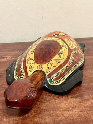 Large All Wooden Turtle