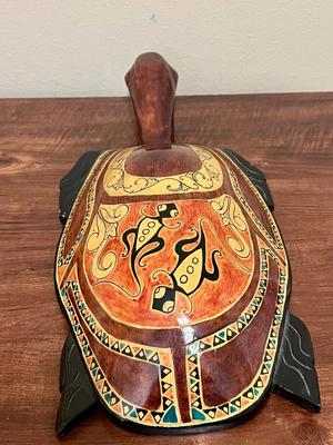 Large All Wooden Turtle