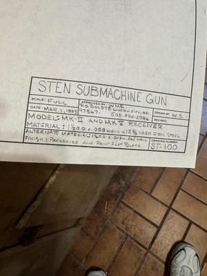 Rifle, Machine Gun Blueprints
