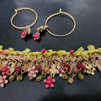 Mille Fleur Bracelet & Earrings Set
