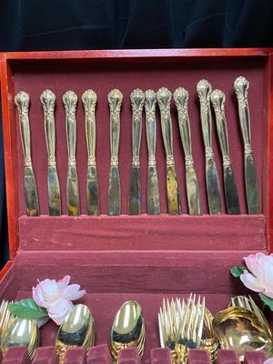 Godinger Gold Plated Flatware in Case