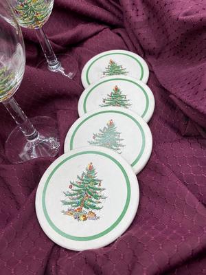Spode- Wine Glasses and Coasters