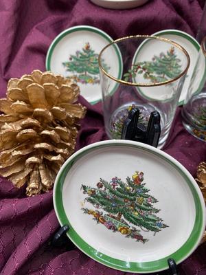 Double Old Fashioned Glasses and 4 Coasters
