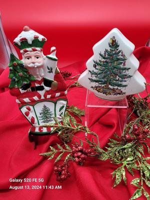 Spode Nutcracker Dish and Christmas Tree Bank