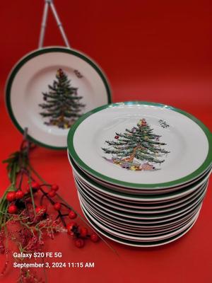 Spode Christmas Tree Bread and Butter Plates