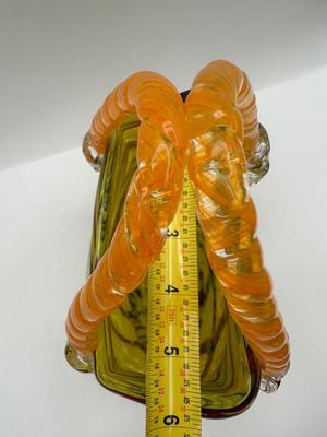 Murano Style Hand Blown Glass Purse