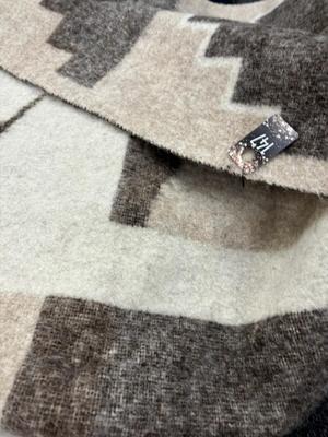 Vintage Peruvian Alpaca Wool Blanket