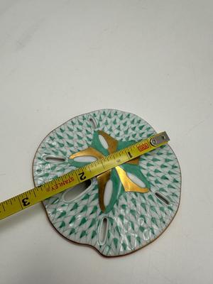HEREND Sand Dollar, Tri-Color Aquatic
