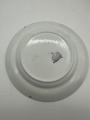 1880 RUTH BOAS - PETRUS REGOUT & Co Dutch Purple Transferware Plate Maastricht Rare