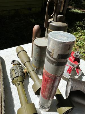 Inert Explosive Casings, Heads and Metal Box #182B