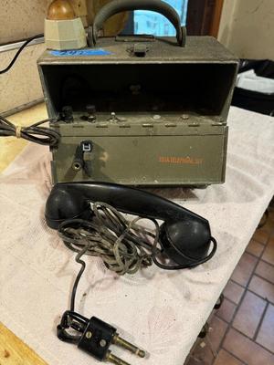 Vintage Military Field Telephone #242