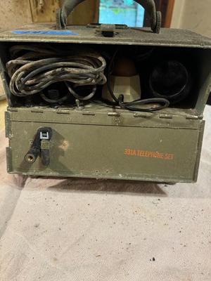 Vintage Military Field Telephone #242