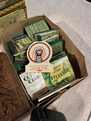 Vintage Boxes w Vegas Coins, Matches, Etc. #250