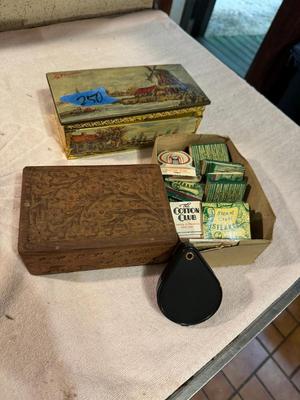 Vintage Boxes w Vegas Coins, Matches, Etc. #250